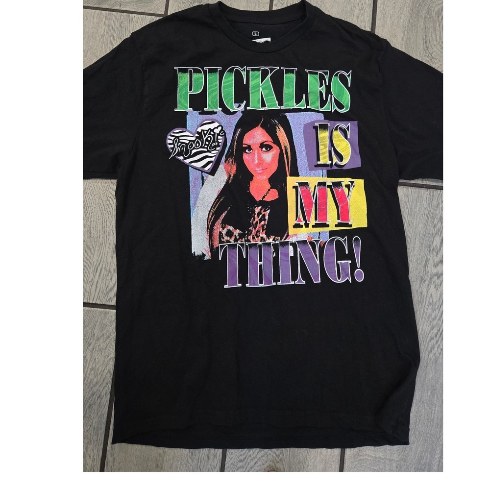 Jersey Shore Snooki Pickles Is My Thing Graphic T-Shirt Black MTV Large